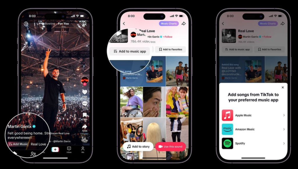 TikTok Ra Mắt Tính Năng Add to Music App